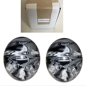BuyBocceBalls - EPCO Duckpin Bowling Balls - - (4 3/4 inch- 3lbs. 10 oz.) Pack of 2 - Marbleized - Black, White & Grey - Made in USA