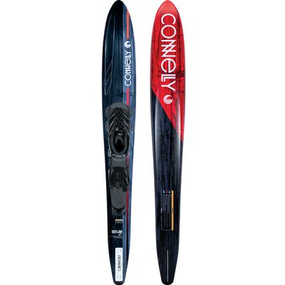Connelly Slalom Waterski - Outlaw 67 -Tempest Front Binding with Rear Toe Plate, XL (12-14)
