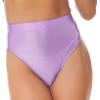 Hularka Women Shiny Glossy Panty Briefs High Cut Ballet Dance Underwear Shorts Panties Bottoms Metallic,purple XX-Large view 2
