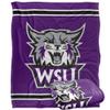 Weber State University Wildcats Blanket, 50"x60" Primary Logo Stripes, Silky Touch Super Soft Throw view 1