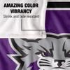 Weber State University Wildcats Blanket, 50"x60" Primary Logo Stripes, Silky Touch Super Soft Throw view 4