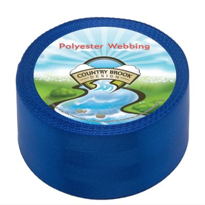 Country Brook Design - 2 Inch Bright Royal Blue Polyester Webbing - 4 Vibrant Colors (10 Yards)