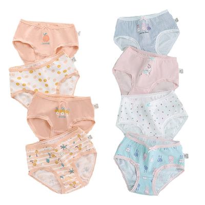 benetia Girls Breathable Underwear for All Day Wear Soft Cotton Comfortable Panties For School 8-Pack Size 6 7