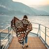 ACUSHLA Merino Wool Camp Blanket - Soft Warm Thick Washable Large Bed Couch Outdoor Camping Sleeping Travel Throw Blanket All Weather, Aztec Brown 79X63 view 2