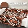 ACUSHLA Merino Wool Camp Blanket - Soft Warm Thick Washable Large Bed Couch Outdoor Camping Sleeping Travel Throw Blanket All Weather, Aztec Brown 79X63 view 4