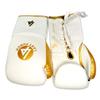 Last Punch Pro Style White & Gold Adult 12 Oz Training Sparring Boxing Gloves view 1