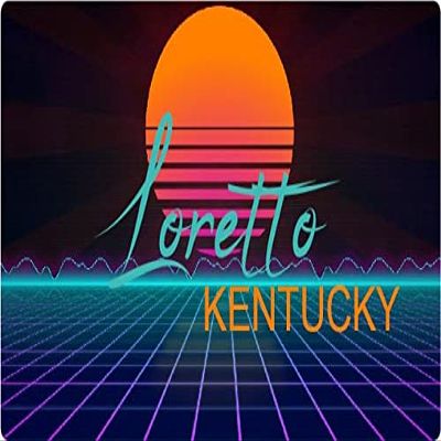 Loretto Kentucky 2 X 1.25-Inch Vinyl Decal Stiker Retro Neon Design