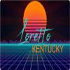 Loretto Kentucky 2 X 1.25-Inch Vinyl Decal Stiker Retro Neon Design view 1