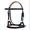 CHALLENGER Horse Western Leather Tan Padded Bitless Sidepull Bridle Reins 77RS33TN-F view 2