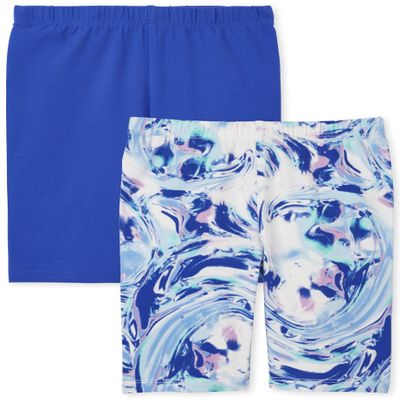 The Children's Place girls The Children's Place Fashion Bike Shorts, Cool Cobalt, X-Small US