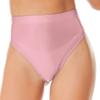 Hularka Women Shiny Glossy Panty Briefs High Cut Ballet Dance Underwear Shorts Panties Bottoms Metallic,pink X-Large view 2