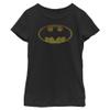 DC Comics Girl's Color Bat Chest T-Shirt, X-Small, Black view 1