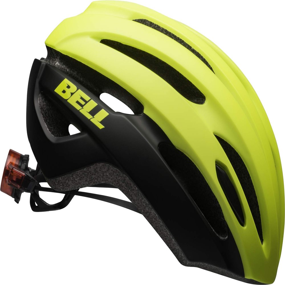 BELL Avenue LED Adult Road Bike Helmet - Matte/Gloss Hi-Viz/Black (2023), Medium/Large (53-60 cm)