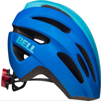 BELL Avenue LED Adult Road Bike Helmet - Matte Blue (2023), Small/Medium (50-57 cm)