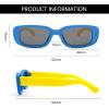 Long Keeper Kids Polarized Rectangle Sunglasses - Boys Girls UV Protection Glasses Children Flexible Rubber Sunglasses (Blue Yellow) view 3