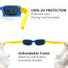 Long Keeper Kids Polarized Rectangle Sunglasses - Boys Girls UV Protection Glasses Children Flexible Rubber Sunglasses (Blue Yellow) view 4