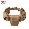 YAKEDA Tactical Battle Belts for Men- Quick Release Trigger Airsoft Belt Heavy Duty Belts with Pouches 7 PCS (Tan) view 2