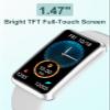 HUAKUA Fitness Tracker No Bluetooth No APP No Phone Needed, Fitness Watch for Men Women Parents IP68 Waterproof with Full Touch Screen Steps Calories Counter Sleep Tracker Alarm Clocks (Gray) view 3
