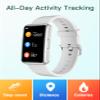 HUAKUA Fitness Tracker No Bluetooth No APP No Phone Needed, Fitness Watch for Men Women Parents IP68 Waterproof with Full Touch Screen Steps Calories Counter Sleep Tracker Alarm Clocks (Gray) view 4
