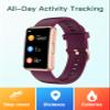 HUAKUA Fitness Tracker No Bluetooth No APP No Phone Needed, Fitness Watch for Men Women Parents IP68 Waterproof with Full Touch Screen Steps Calories Counter Sleep Tracker Alarm Clocks (Purple) view 4