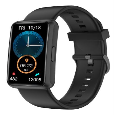 HUAKUA Fitness Tracker No Bluetooth No APP No Phone Needed, Fitness Watch for Men Women Parents IP68 Waterproof with Full Touch Screen Steps Calories Counter Sleep Tracker Alarm Clocks (Black)