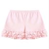 FEESHOW Baby Toddler Girls Casual Elastic Waistband Tiered Ruffle Hem Cotton Tumbling Athletic Shorts Pink 1-2 Years view 3