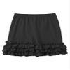 FEESHOW Baby Toddler Girls Casual Elastic Waistband Tiered Ruffle Hem Cotton Tumbling Athletic Shorts Black 1-2 Years view 3