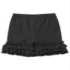 FEESHOW Baby Toddler Girls Casual Elastic Waistband Tiered Ruffle Hem Cotton Tumbling Athletic Shorts Black 1-2 Years view 4