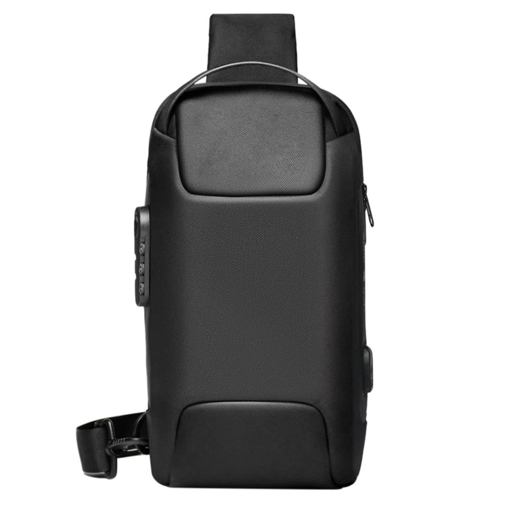 FAVOMOTO Men - Crossbody Chest Bag Sling Bag Usb Charging Port for Travel Sports and Daily Use Upgraded Design