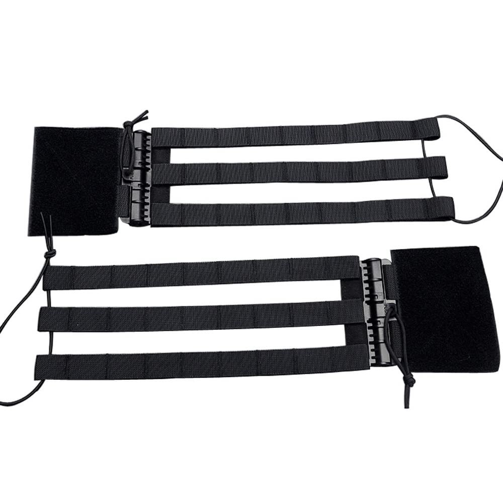 Aekvinks Tactical MOLLE Vest Quick Release Cummerbund Plate Carrier Buckle Skeletal Mesh Cummerbund Mounting Strap Side Belt for JPC XPC AVS NCPC CPC 6094 419 420 Vest(Black Set)
