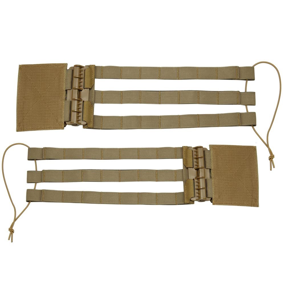 Aekvinks Tactical MOLLE Vest Quick Release Cummerbund Plate Carrier Buckle Skeletal Mesh Cummerbund Mounting Strap Side Belt for JPC XPC AVS NCPC CPC 6094 419 420 Vest(Khaki Set)