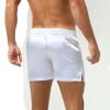 Agoky Men's Silky Satin Boxers Shorts Trunks Style Underwear Loose Smooth Sleepwear Pants 2# White Medium view 4