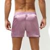 Agoky Men's Silky Satin Boxers Shorts Trunks Style Underwear Loose Smooth Sleepwear Pants 2# Pink Medium view 4