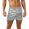 Agoky Men's Silky Satin Boxers Shorts Trunks Style Underwear Loose Smooth Sleepwear Pants 2# Grey Large view 1