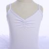 Toddler Girls Ballet Dance Dress Leotard Camisole Sleeveless Skirted Ballerina Tank Kid Gymnastic Spaghetti Shoulder Straps V-Neck Dancewear Tulle Costume Performance Dresses White 9-10 Years view 2