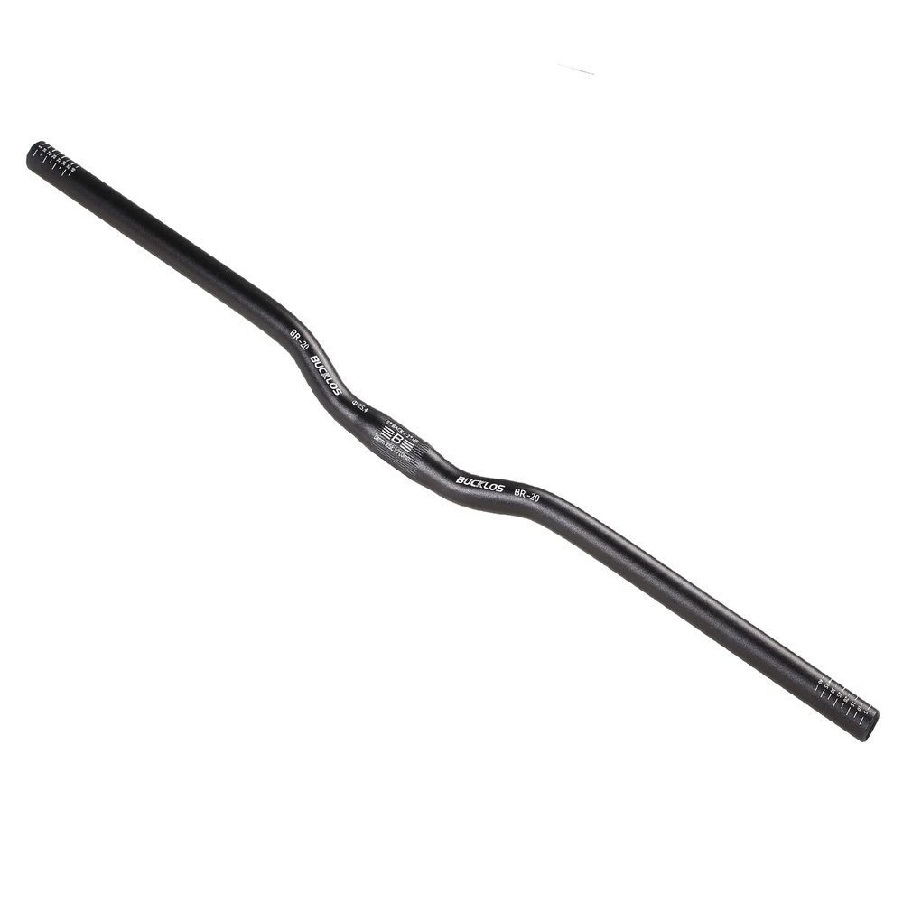 BUCKLOS Mountain Bike MTB Handlebars 25.4 mm - Bicycle Riser 20/40/60/100mm Aluminum Alloy Handlebar - 620/660/720mm Extra Long(25.4mm-720mm-20mm)