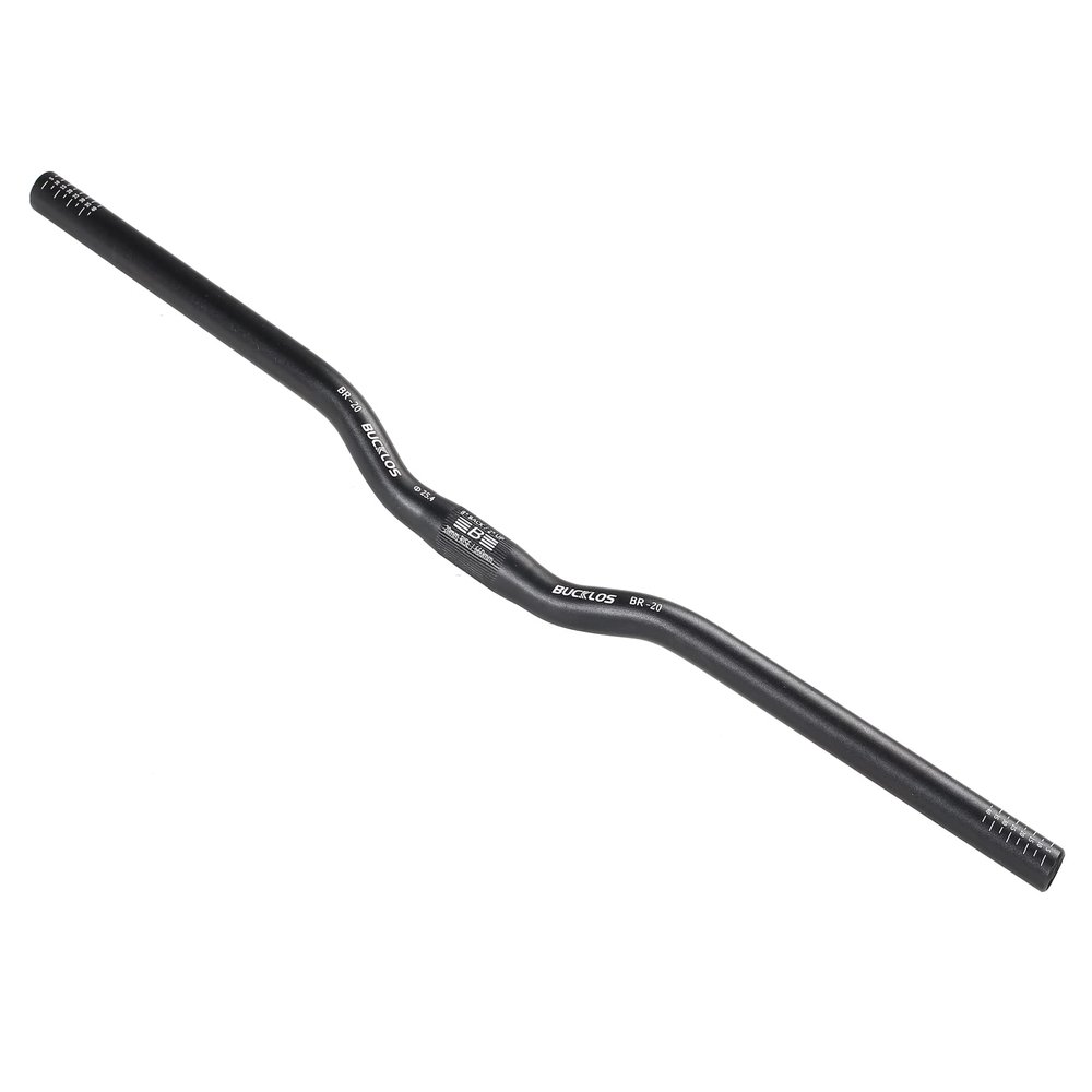 BUCKLOS Mountain Bike MTB Handlebars 25.4 mm - Bicycle Riser 20/40/60/100mm Aluminum Alloy Handlebar - 620/660/720mm Extra Long Handle Bars for E-Bike/Folding Bike/BMX(25.4mm-660mm-20mm)