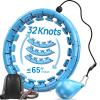 APzek Weighted Exercise Hoop Plus Size, 32 Detachable Knots for Adults & Beginners, 2 in 1 Abdomen Fitness Massage Non Fall Smart Hooola Hoop with Auto Spinning Ball view 1