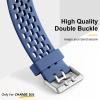 Maledan Compatible with Fitbit Charge 6/ Charge 5 Bands Women Men - Waterproof Sport Band Breathable Strap Replacement Wristbands for Fitbit Charge 6/ Charge 5 Accessories, Black/Navy Blue/Blue Gray view 3
