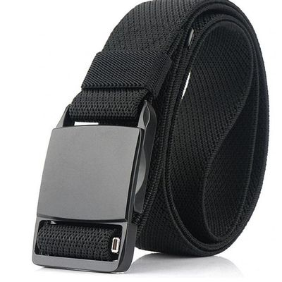 Men Belt Alloy Magnetic Buckle Quick Release Casual Elastic Stretch Belt Training Adjustable Sport Belts