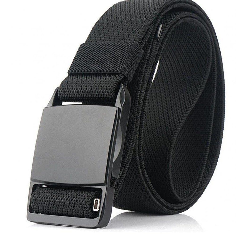 Men Belt Alloy Magnetic Buckle Quick Release Casual Elastic Stretch Belt Training Adjustable Sport Belts