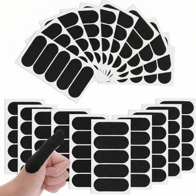 Civaner 120 Pieces Bowling Thumb Tape with Portable Box Bowling Finger Tape with Protector Protective Performance for Bowlers Exercise Sport(Black)