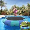 Goplus Inflatable Water Trampoline, 10FT/12FT/15FT Recreational Water Bouncer w/Electric Inflator, Rope Ladder, Mooring Ropes, Anchor, Adults Youth Bounce Swim Platform for Lakes, Pools view 2