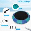 Goplus Inflatable Water Trampoline, 10FT/12FT/15FT Recreational Water Bouncer w/Electric Inflator, Rope Ladder, Mooring Ropes, Anchor, Adults Youth Bounce Swim Platform for Lakes, Pools view 3