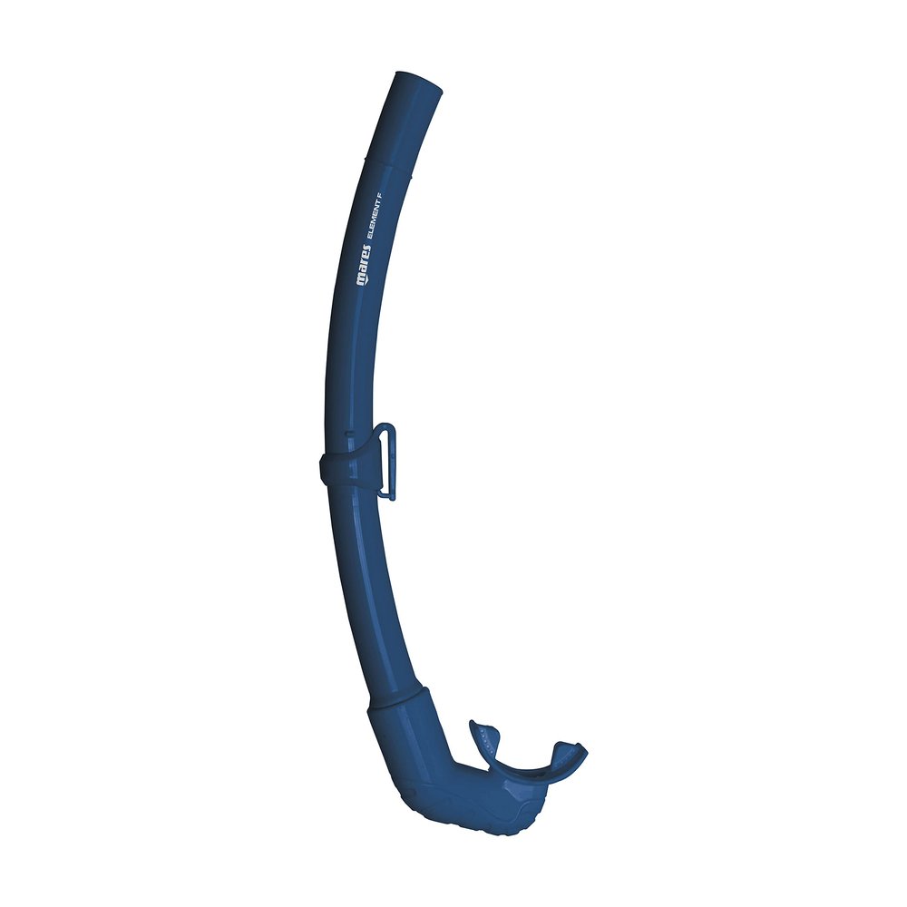 Mares Element Floating Snorkel for Scuba Diving, Snorkeling, Freediving, Spearfishing with Hypoallergenic Silicone Mouthpiece, Blue