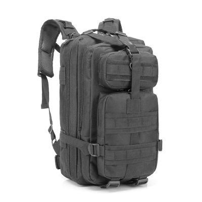 Lfzhjzc Tactical Backpack, Assault Pack, Military Tactical Army Backpack, Multifunctional, Outdoor, Sports, Military Fan, Mountaineering, Hiking, 12 Colors to Choose,30l (Color : Black, Size : 30L)