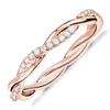 PAVOI 18K Gold Vermeil Twisted Rope CZ Eternity Ring - Rose Gold view 1
