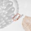 PAVOI 18K Gold Vermeil Twisted Rope CZ Eternity Ring - Rose Gold view 4