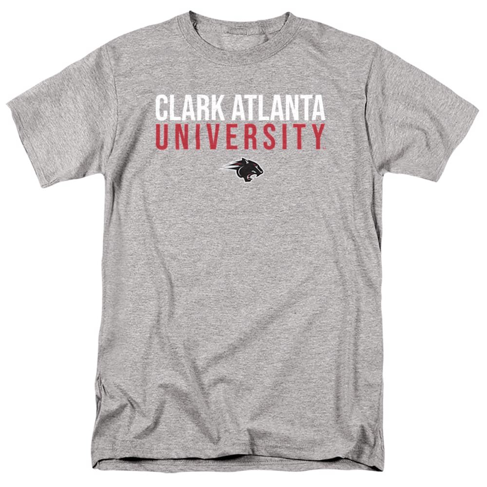 Clark Atlanta University Official Stacked Unisex Adult T Shirt,Athletic Heather, 5X-Large