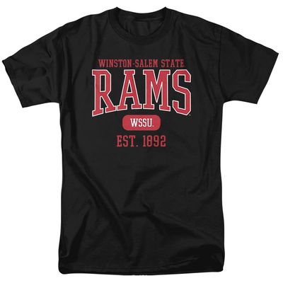 Winston-Salem State University Official Est. Date Unisex Adult T Shirt,Black, 4X-Large